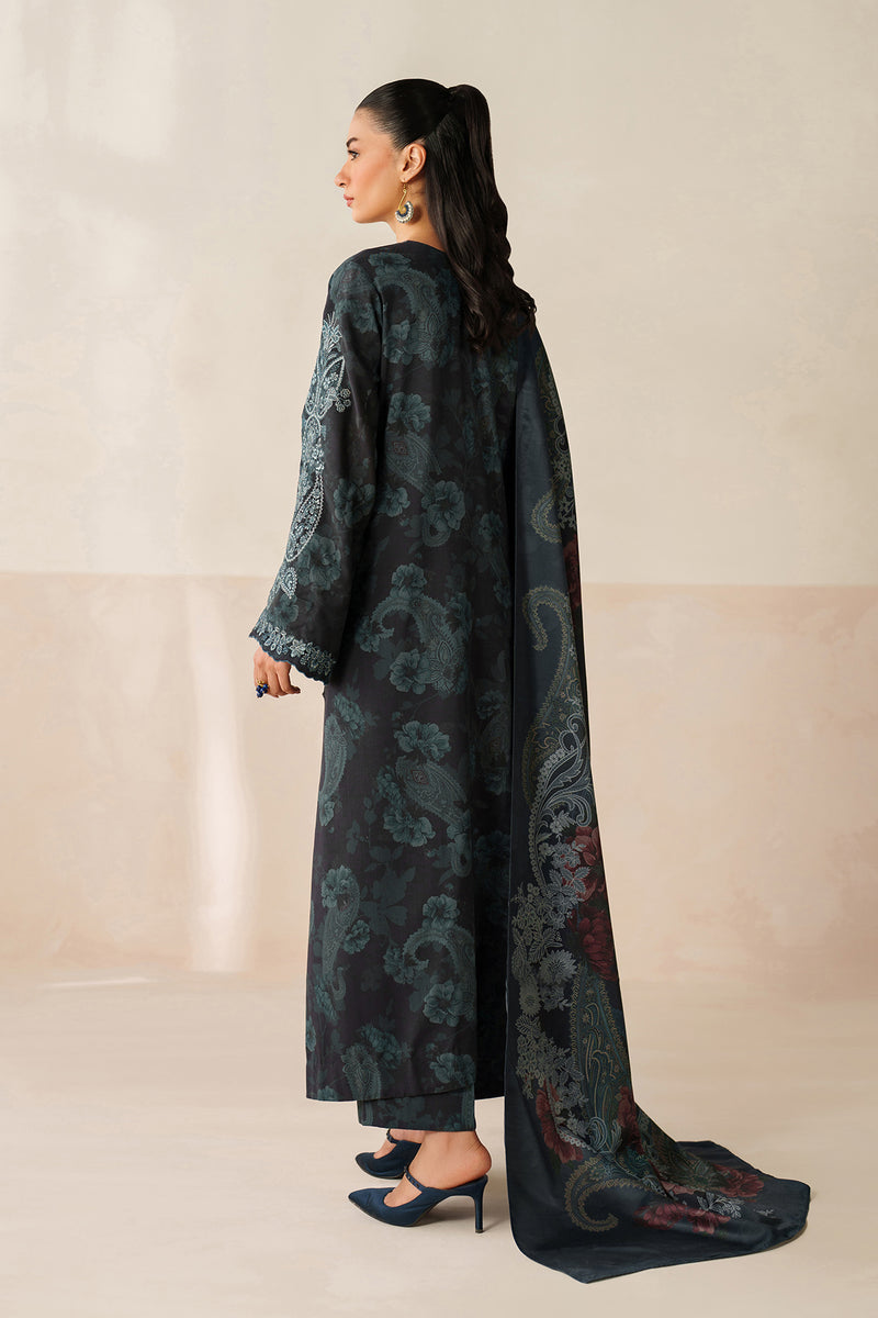 BAROQUE LINEN PRINTED UNSTICHED 3PC