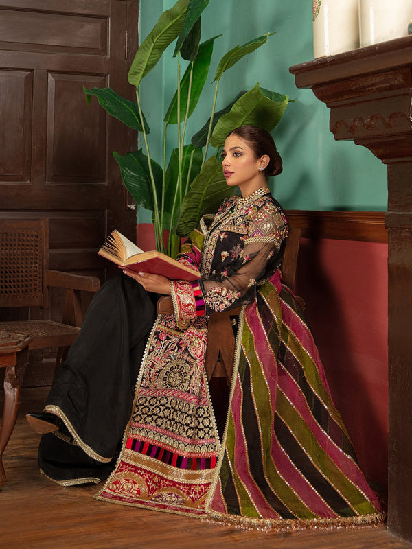 MARYAM HUSSAIN ORGANZA UNSTICHED EMB SUIT