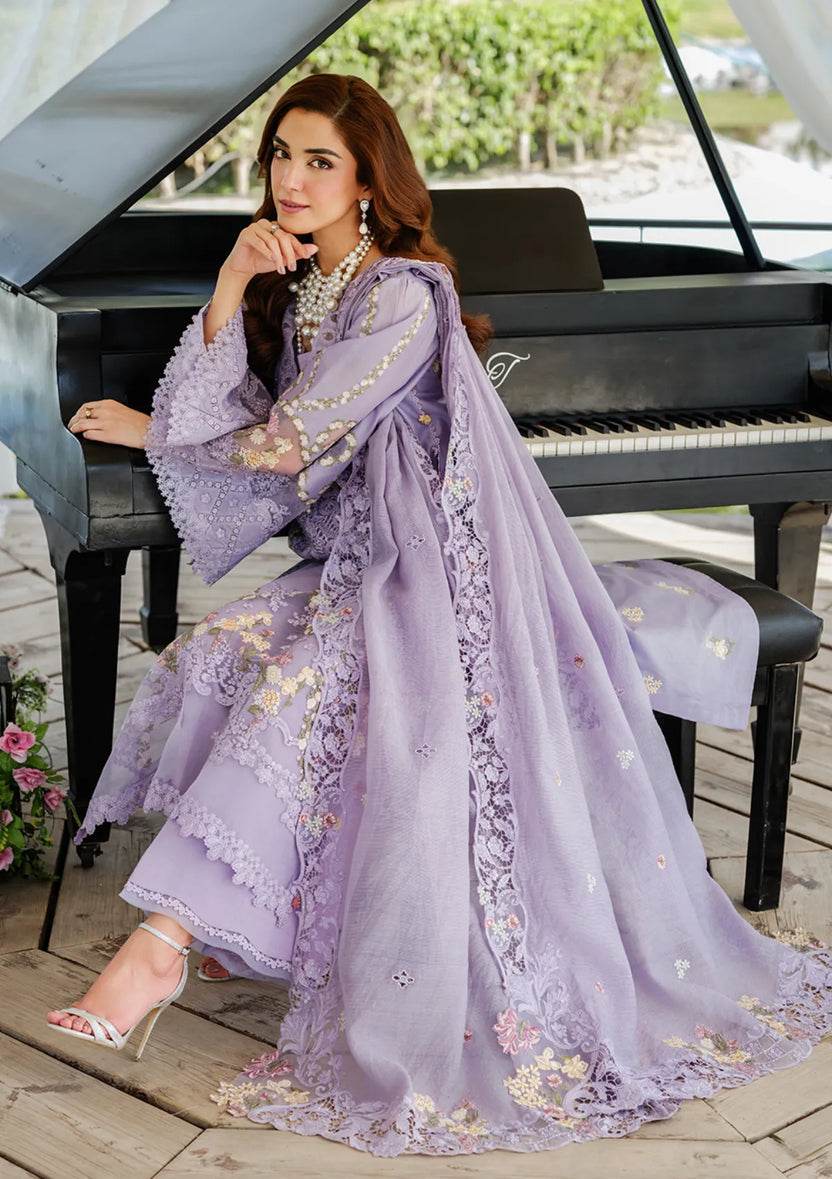 ELAF LAWN UNSTITCH EMB 3PC PARIS HUES ELH-3A - City Cloth House
