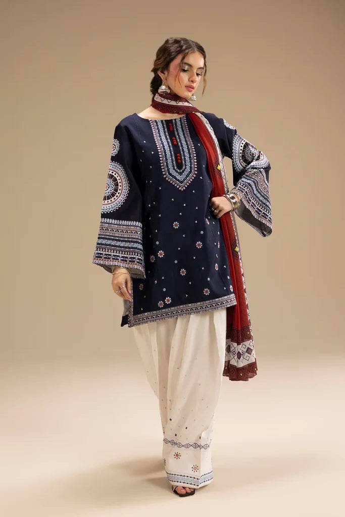 JAZMIN LAWN PREMIUM UNSTITCHED EMB 3PC - City Cloth House