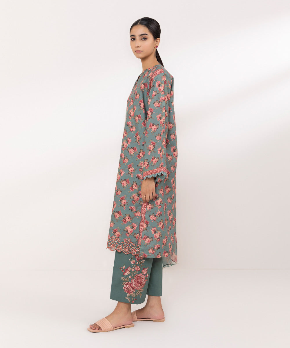SAPPHIRE KARANDI PRINTED UNSTICHED 3PC