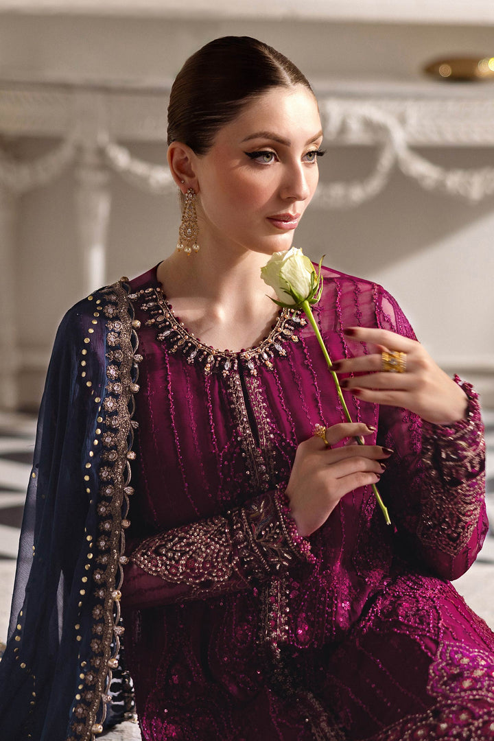 MARIA.B CHIFFON UNSTITCHED EMB D-2 SUIT