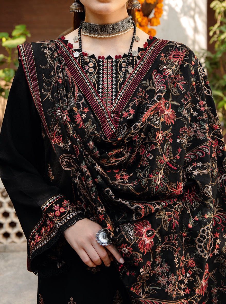 BAREEZE DHANAK UNSTITCHED EMB 3PC