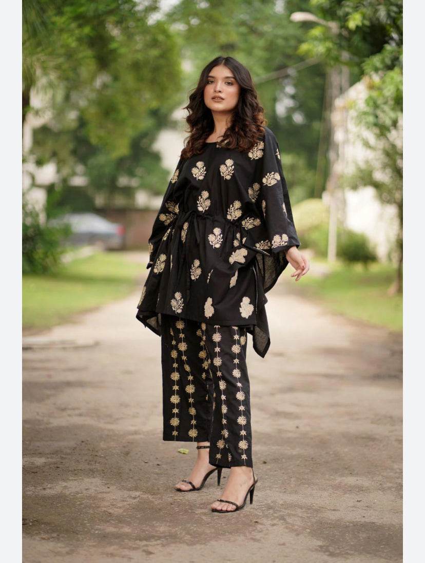 AKHROT LINEN UNSTITCHED EMB 2PC - City Cloth House