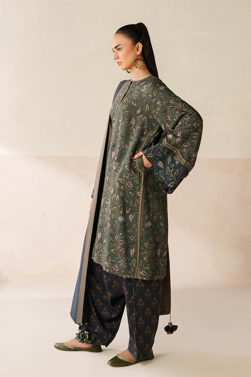 BAROQUE LINEN PRINTED UNSTICHED 3PC