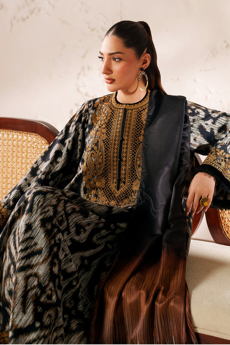 BAROQUE LINEN PRINTED UNSTICHED 3PC