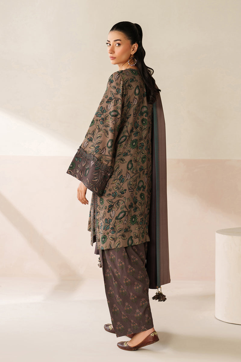 BAROQUE LINEN PRINTED UNSTICHED 3PC