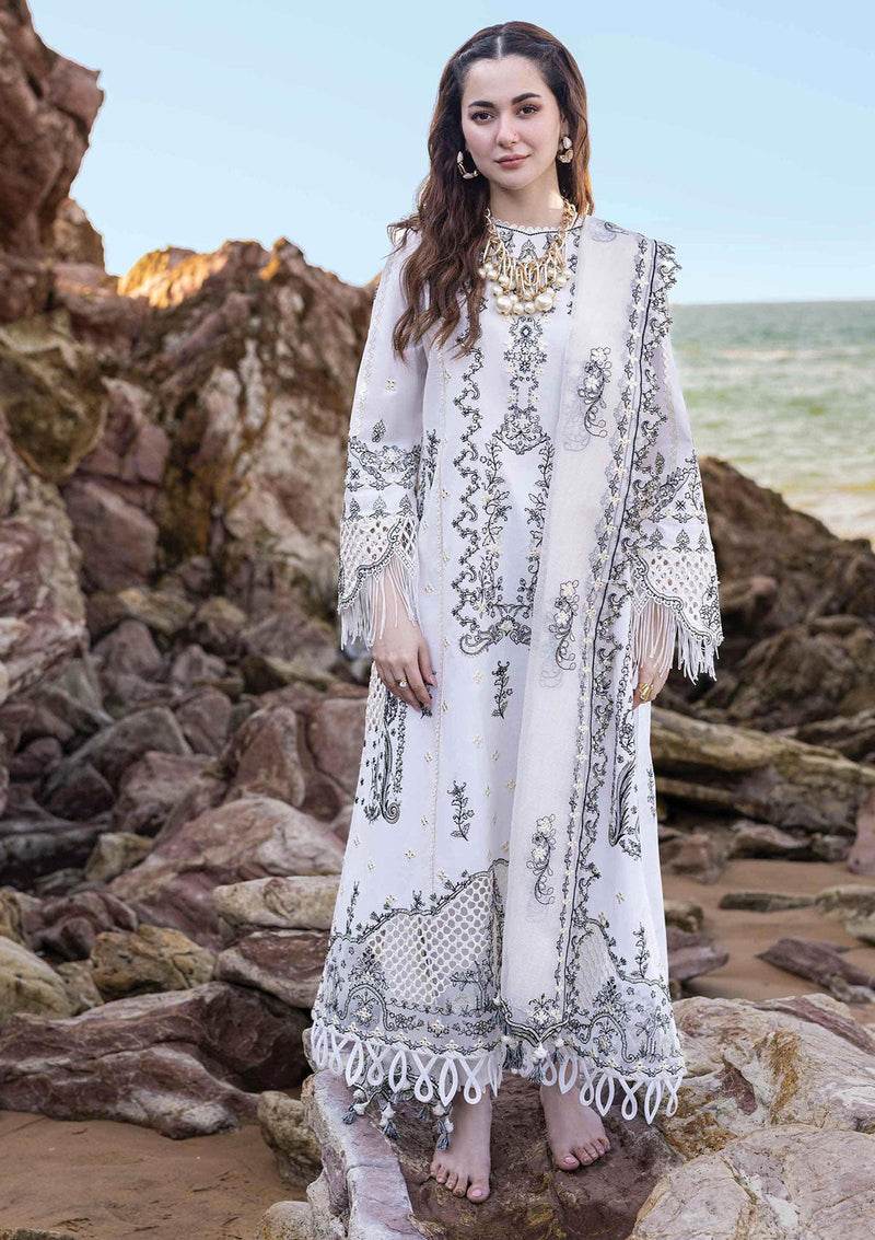 QALAMKAR LAWN UNSTITCH EMB 3PC SAHIL KINARE FIZA - City Cloth House