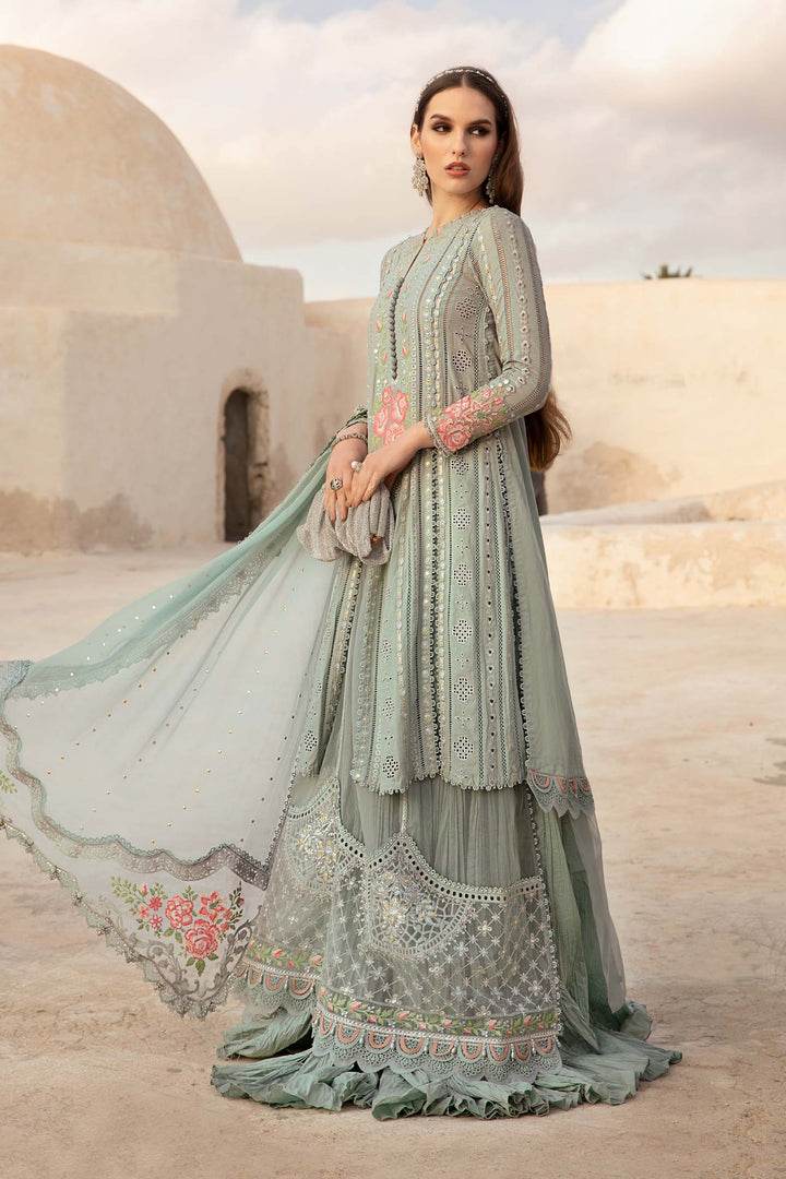 MARIA.B LAWN UNSTITCH EMB 3PC (D-2412-B) - City Cloth House