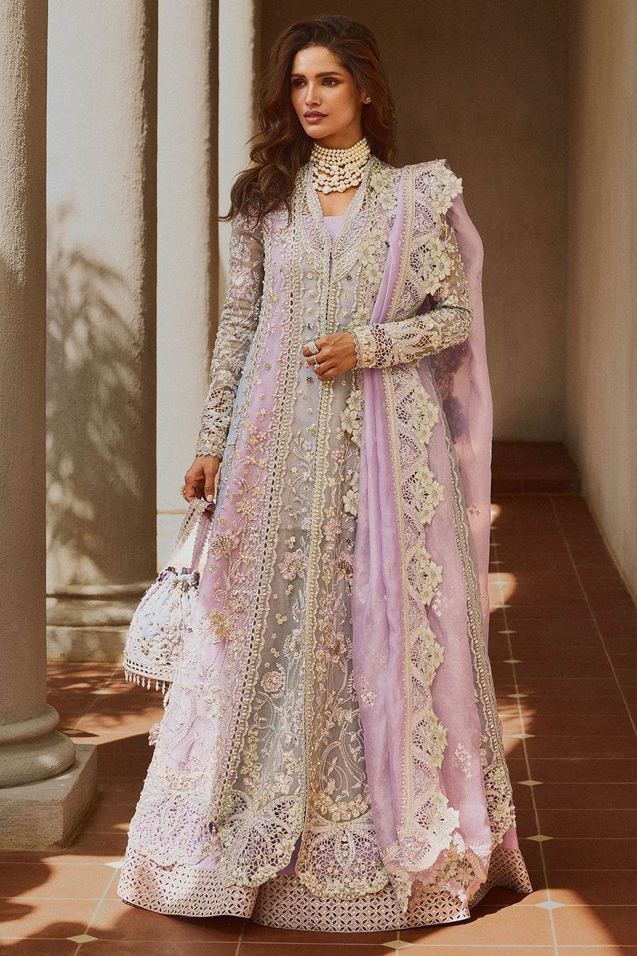 SORAYA ORGANZA UNSTITCHED EMB SUIT - City Cloth House