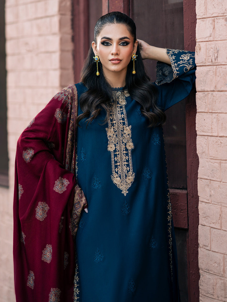 JAZMIN DHANAK LUXURY UNSTITCHED EMB 3PC