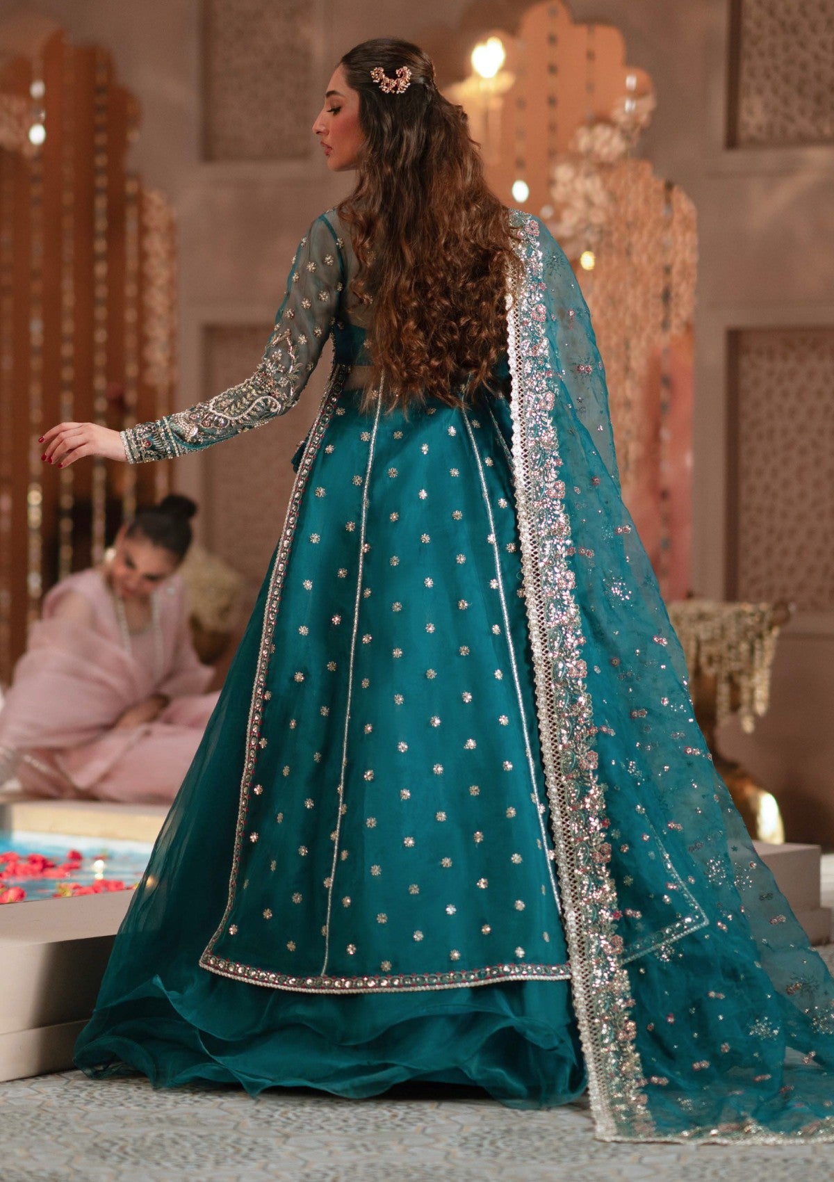ZEVK BY BUSHRA ORGANZA UNSTITCHED EMB MAXI