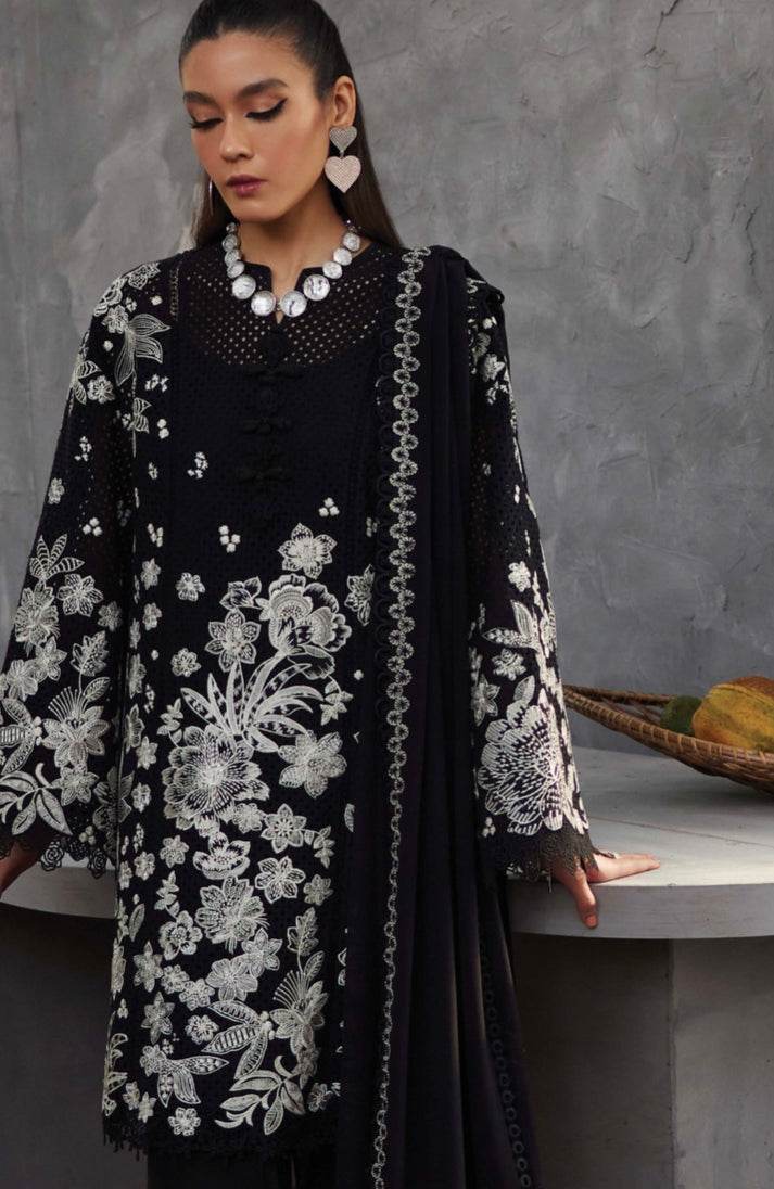SUFFUSE LAWN LUXURY UNSTITCH EMB 3PC MEENAH (SU-01) - City Cloth House