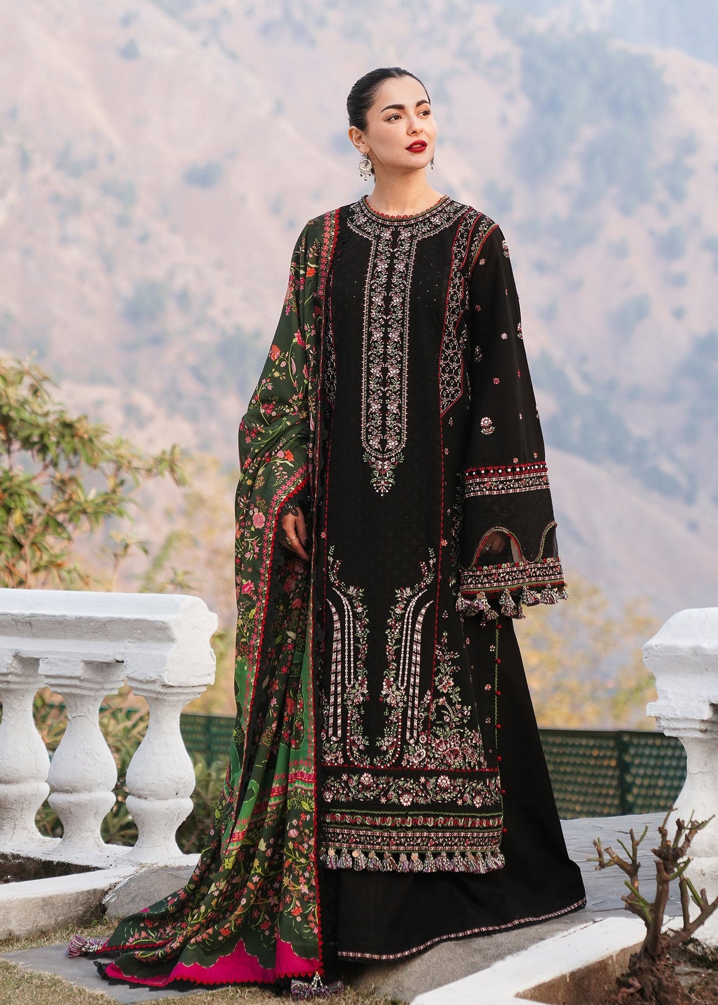 HUSSAIN REHAR DHANAK UNSTITCHED EMB 3PC