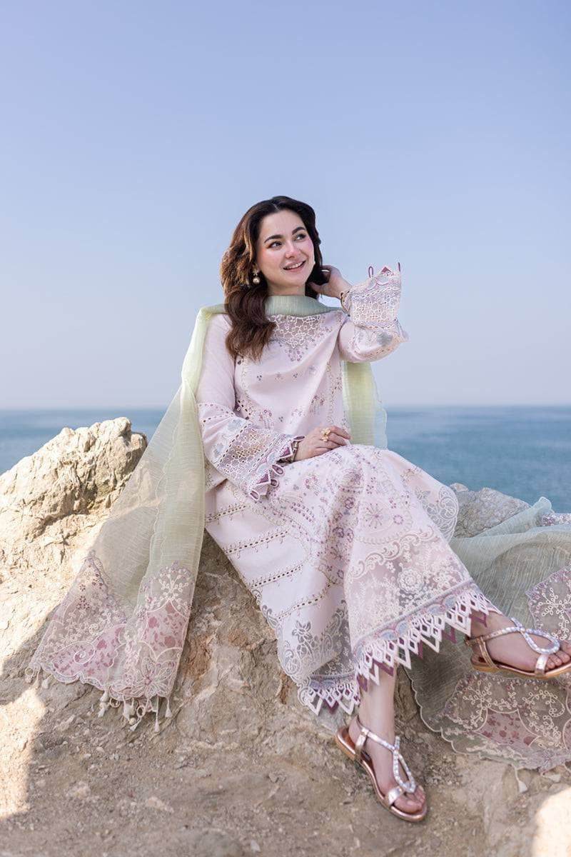 QALAMKAR LAWN UNSTICH EMB 3PC SAHIL KINARE - City Cloth House