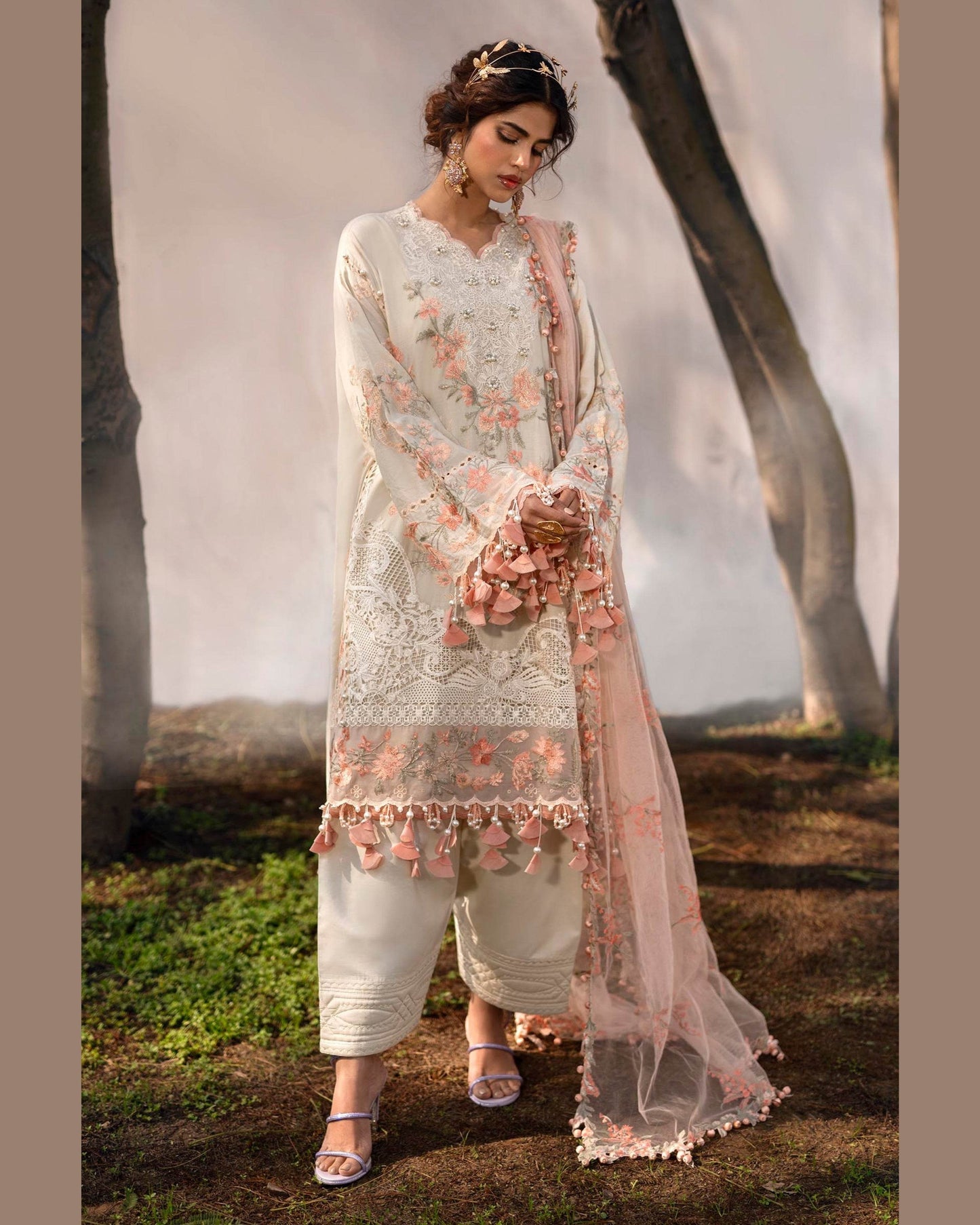 SANA SAFINAZ LAWN UNSTITCHED EMB 3PC - City Cloth House