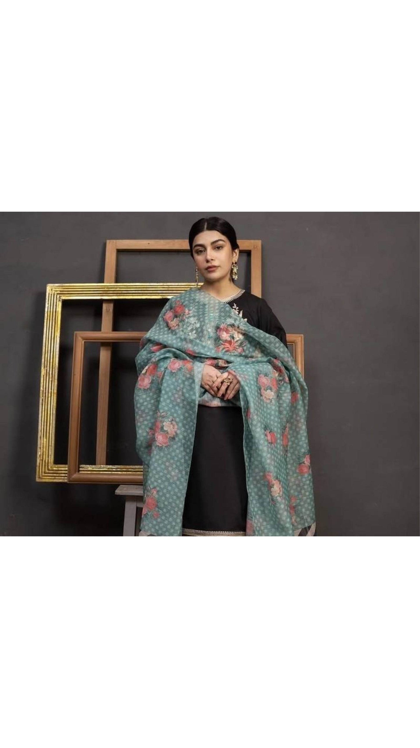 AISLING LAWN LUXURY UNSTITCHED EMB 3PC - City Cloth House