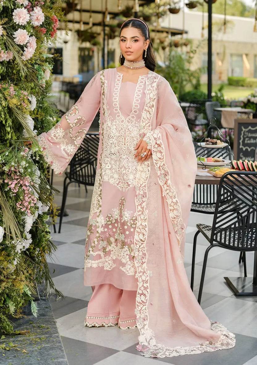 ELAF LAWN UNSTITCH EMB 3PC OH MY ROSE ELH-3B - City Cloth House