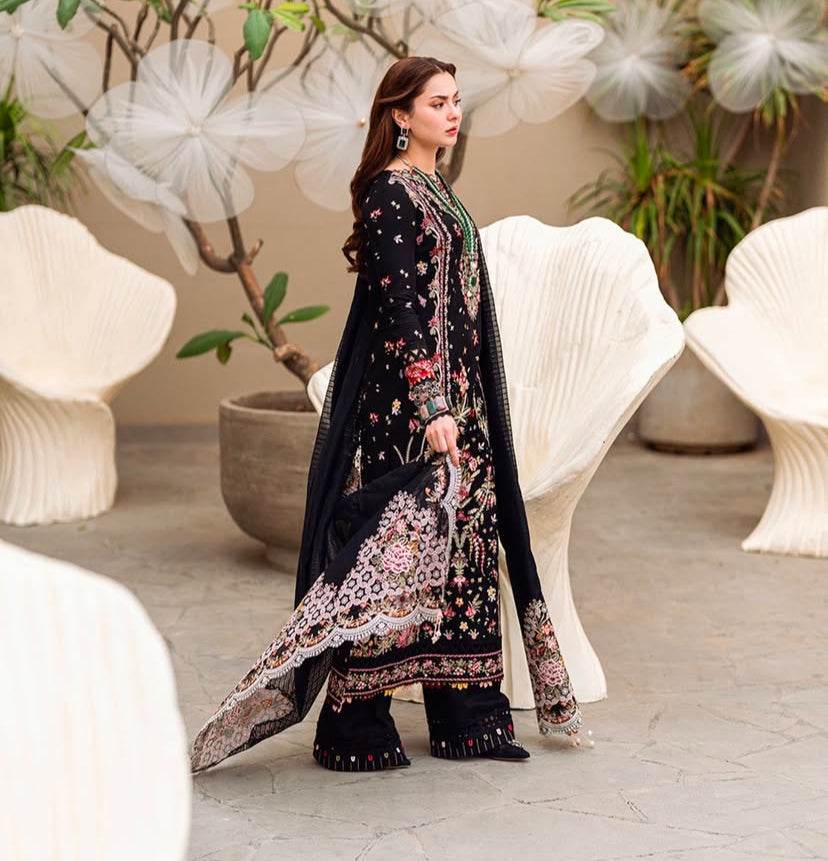 QALAMKAR LAWN PREMIUM UNSTITCHED EMB 3PC - City Cloth House
