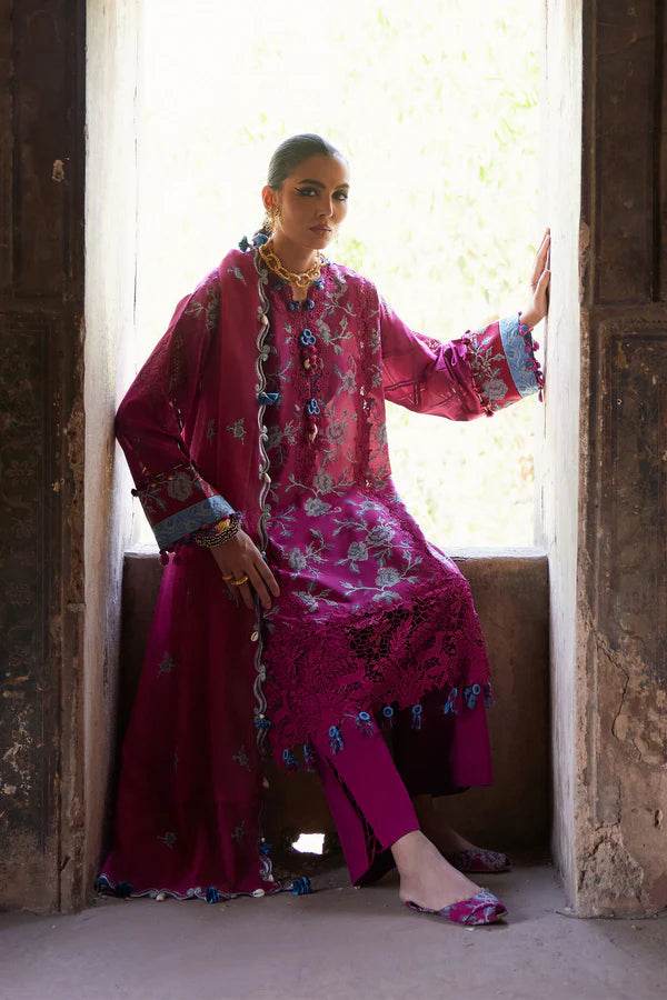 ELAF LAWN UNSTICH EMB 3PC OPHELIA (EL25-10 B) - City Cloth House