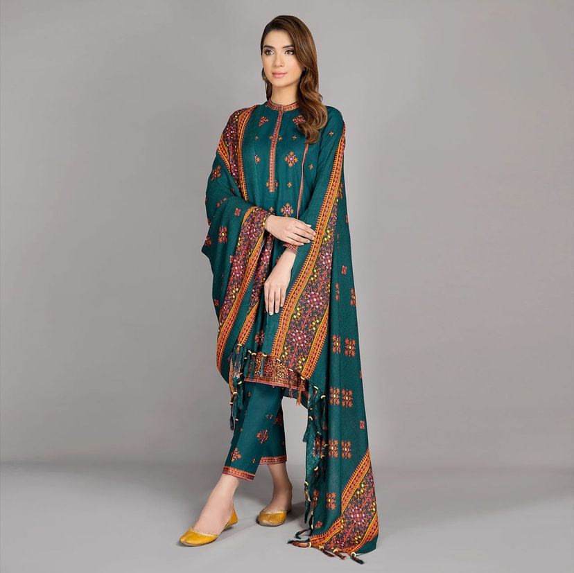 KAYSERIA LINEN UNSTITCHED EMB 3PC - City Cloth House