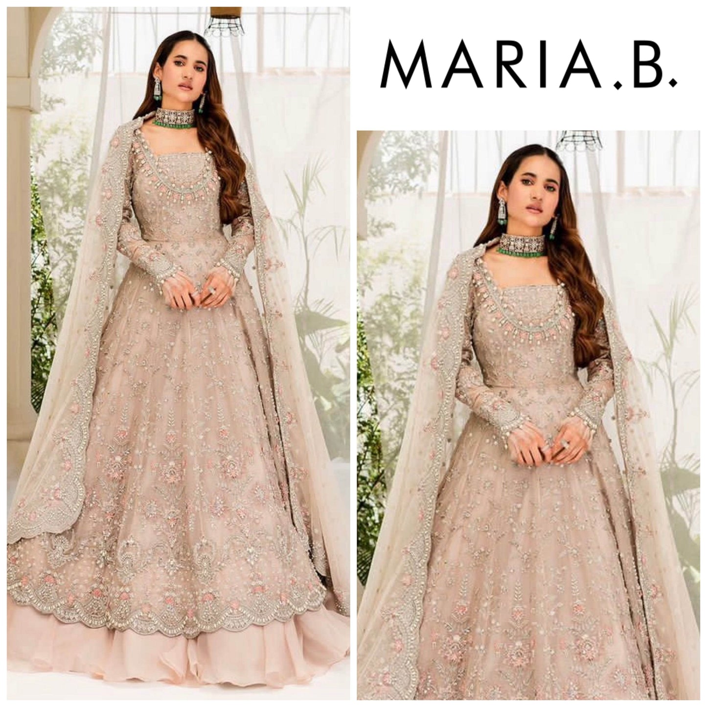 MARIA.B ORGANZA UNSTITCHED EMB MAXI - City Cloth House
