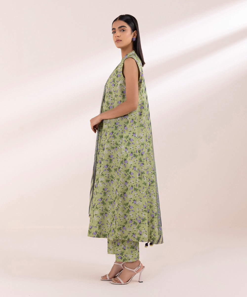 SAPPHIRE KARANDI PRINTED UNSTICHED 3PC