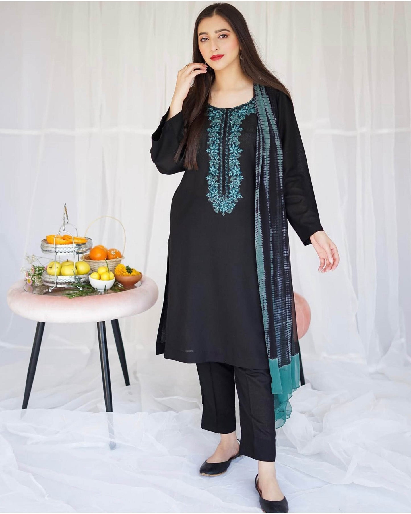 AISLING LAWN PREMIUM UNSTICH EMB 3PC - City Cloth House