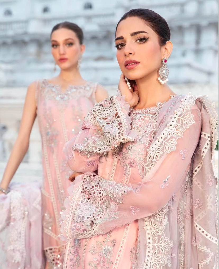 MARIA.B CHIFFON UNSTITCHED EMB SUIT MPC-24-06 - City Cloth House