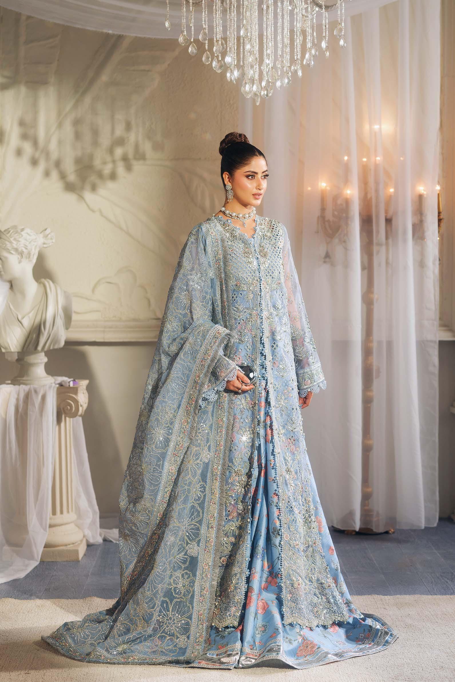 MARYAM HUSSAIN ORGANZA UNSTITCHED EMB ZURI SUIT - City Cloth House