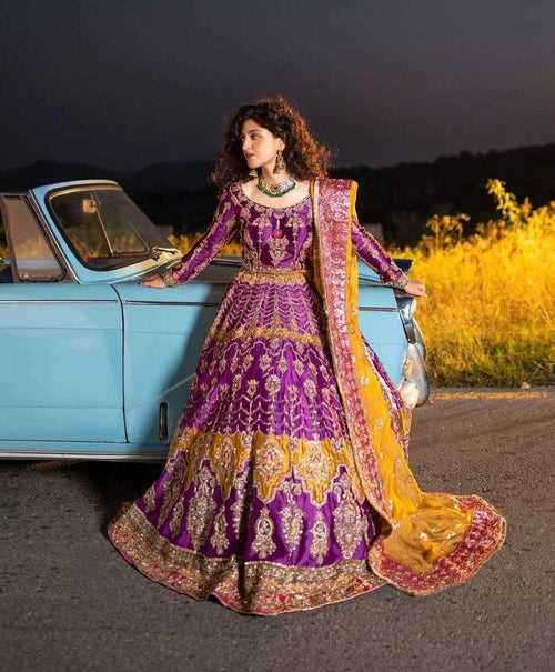 AHMED SULTAN RAW SILK UNSTITCHED EMB MAXI - City Cloth House