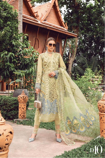 MARIA.B LAWN UNSTITCHED EMB 3PC - City Cloth House