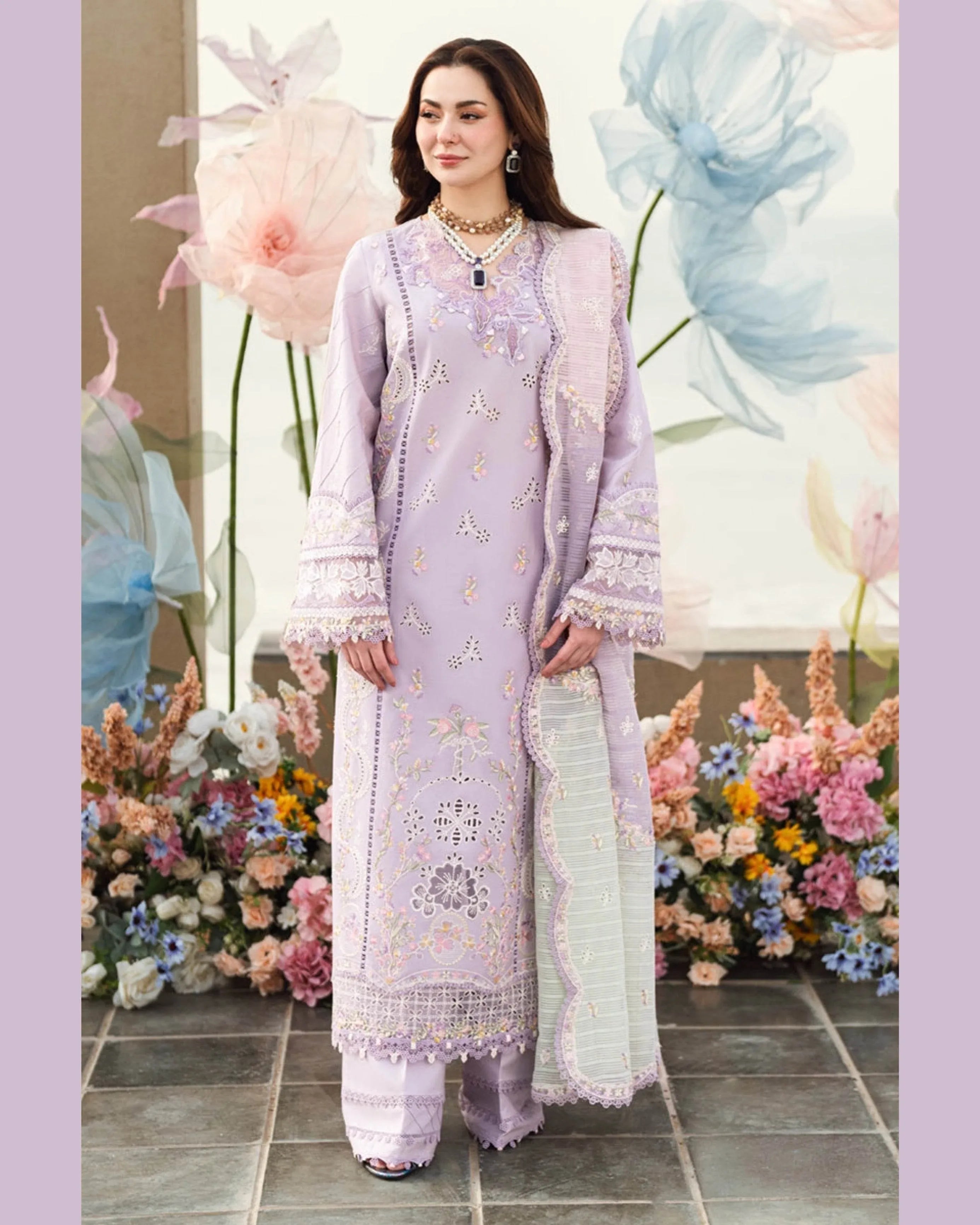QALAMKAR LAWN UNSTITCHED EMB 3PC - City Cloth House