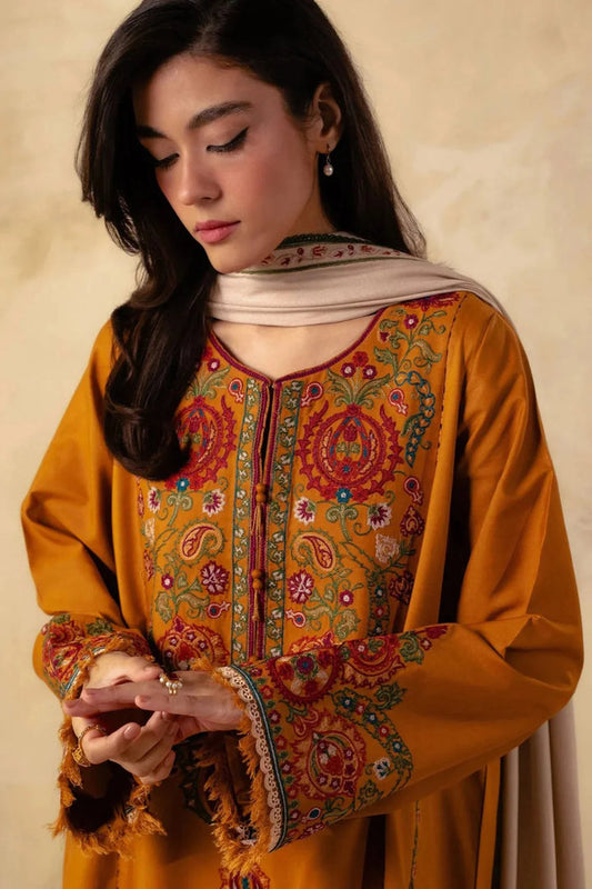 ZARA SHAHJAHAN KARANDI  UNSTITCHED EMB 3PC