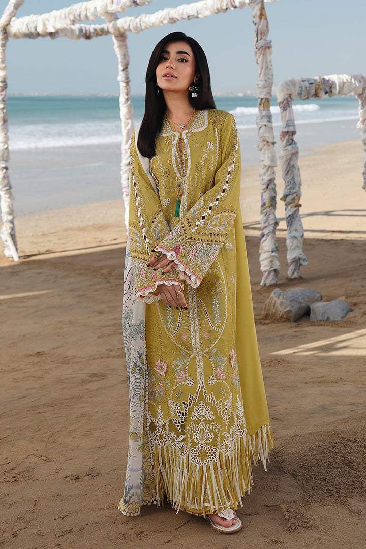 QALAMKAR LAWN PREMIUM UNSTITCHED HIRA EMB 3PC