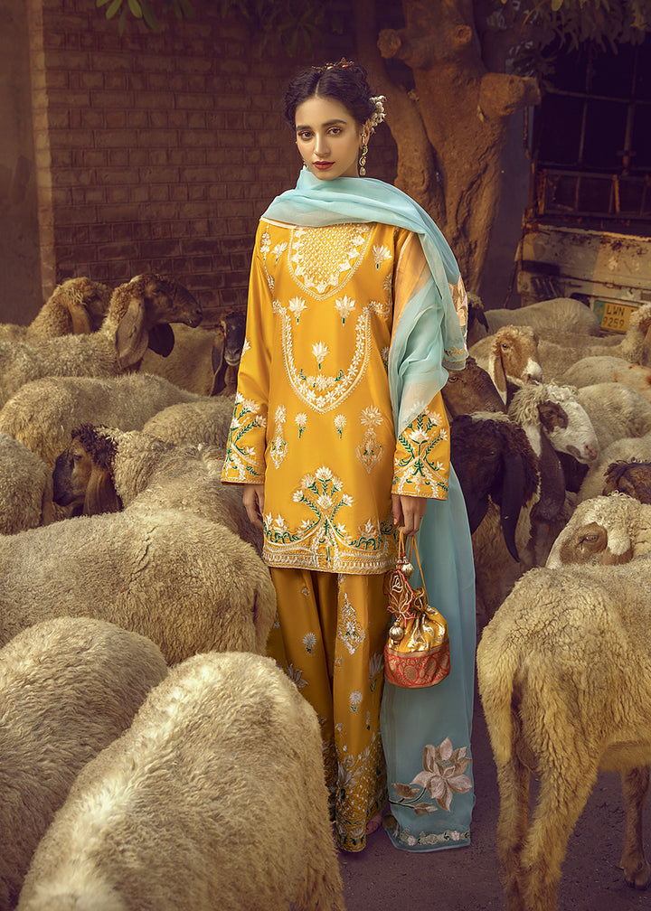 Rawaan | Emb Unstitched Raw silk 2pc