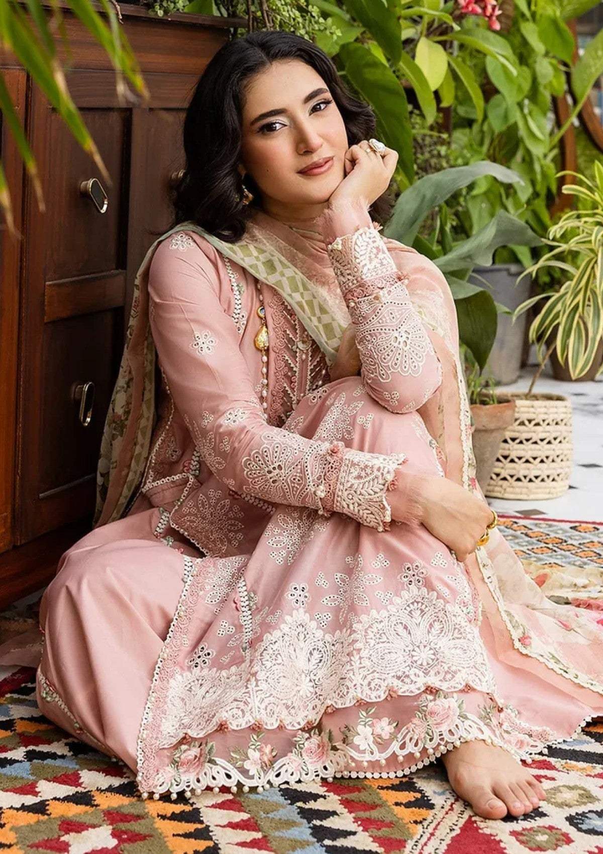 ELAF LAWN LUXURY UNSTITCHED EMB 3PC