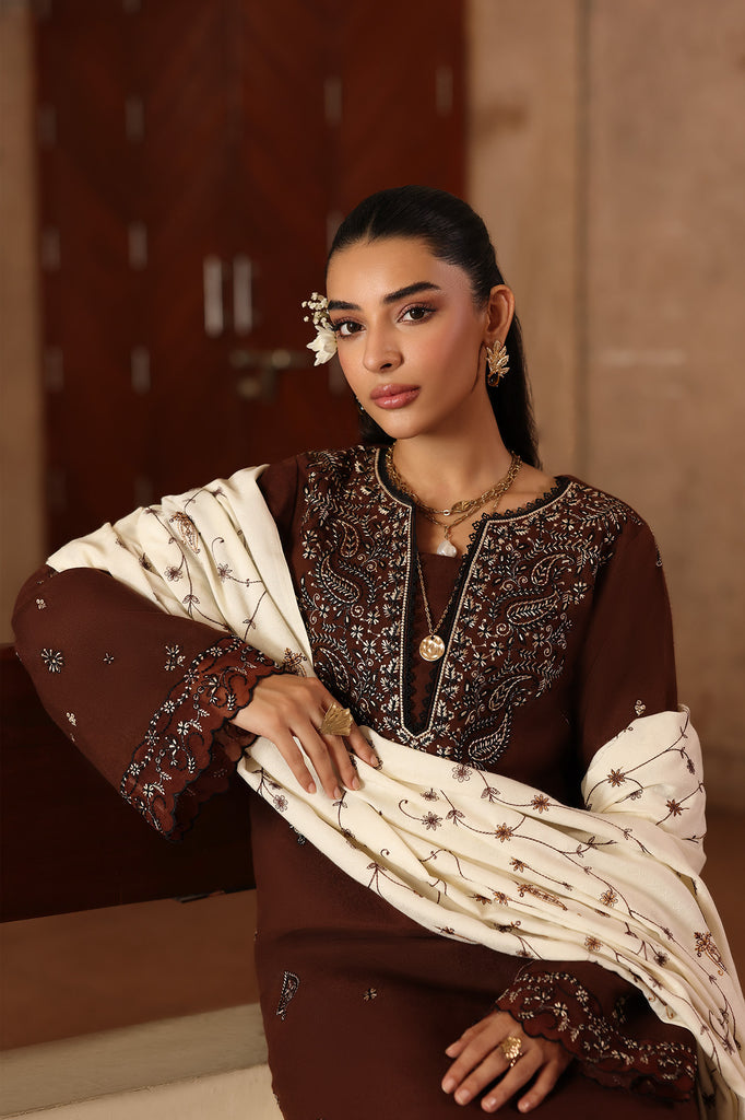 Kashida | Emb Unstitched Dhanak 3pc