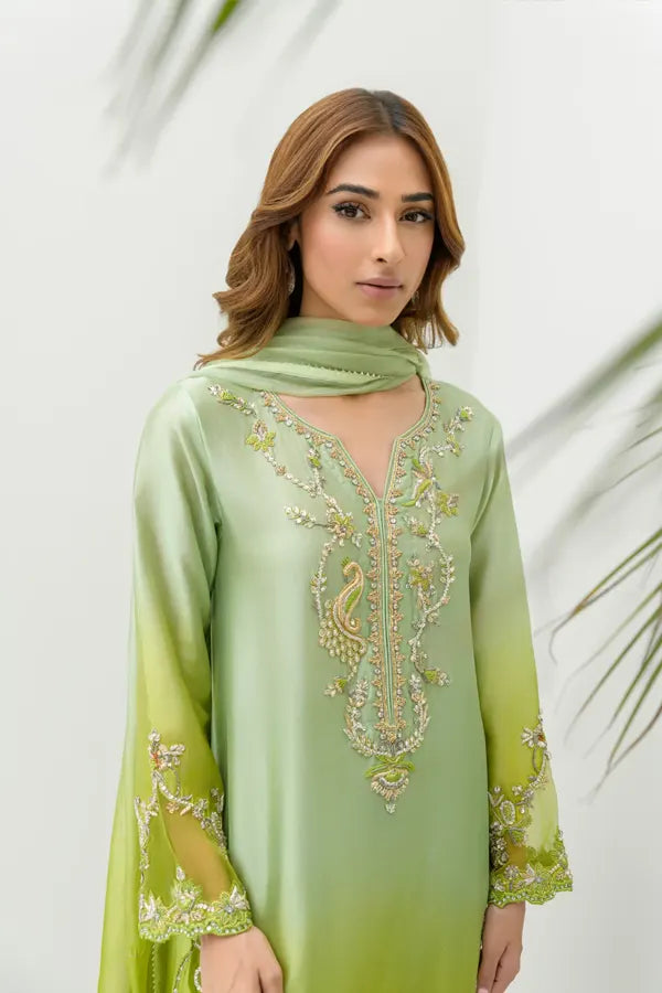 Zephyr | Emb Unstitched Shamoz silk 3pc