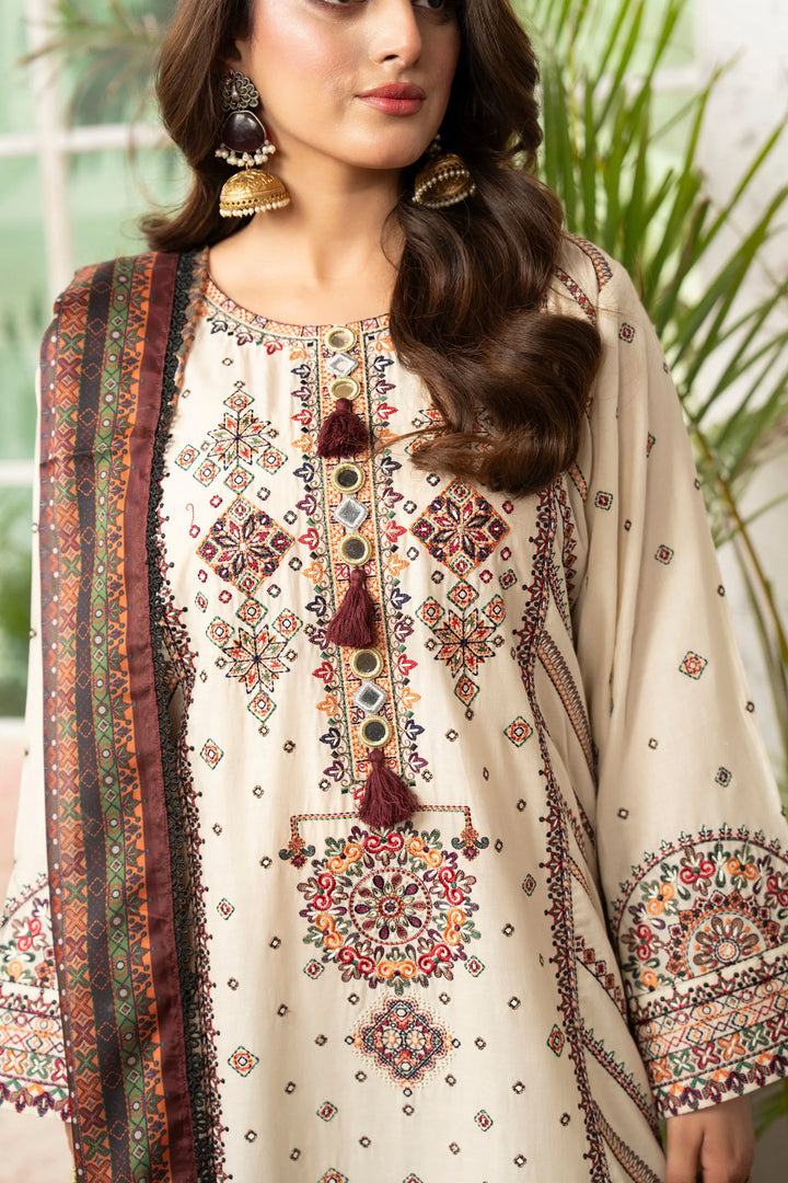 Roshni | Emb Unstitched Dhanak 3pc
