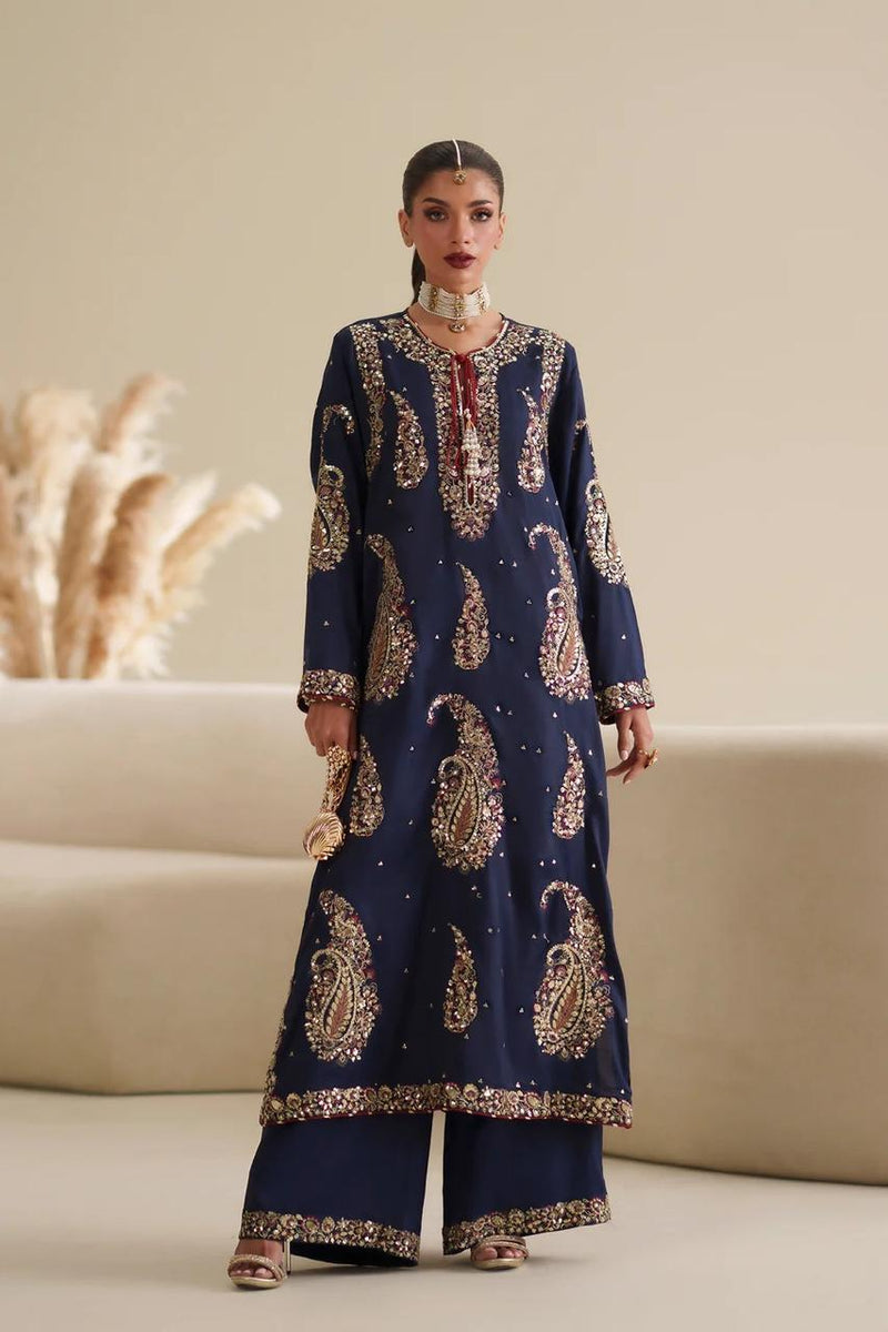 Zari | Emb Unstitched Shamoz silk 2pc
