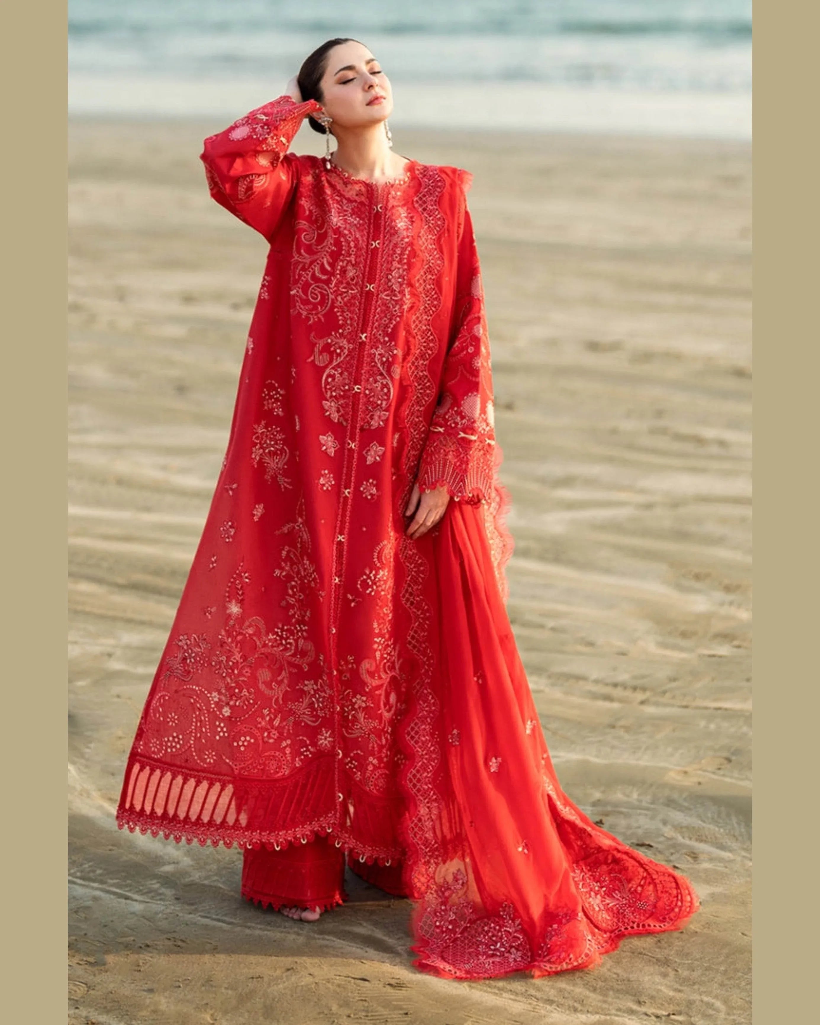 QALAMKAR LAWN UNSTITCHED EMB 3PC - City Cloth House