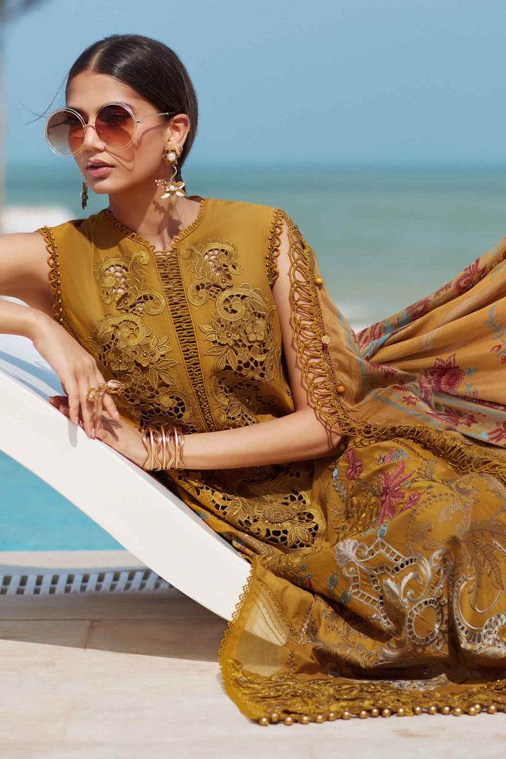 MARIA.B PREMIUM UNSTITCH EMB 3PC EID LAWN-25-06 - City Cloth House