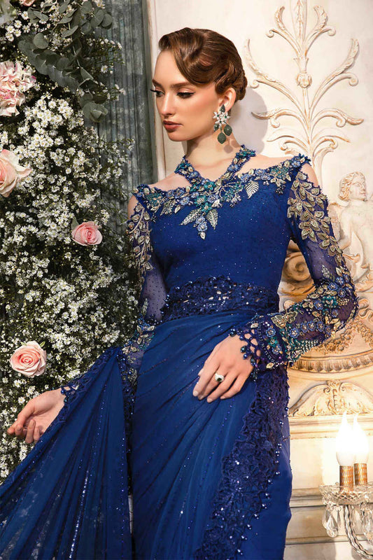 MARIA.B CHIFFON UNSTITCHED EMB D-4 SAREE