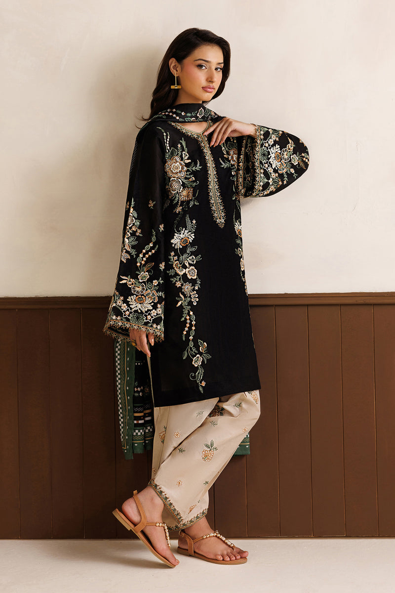 Siyah | Emb Unstitched Dhanak 3pc