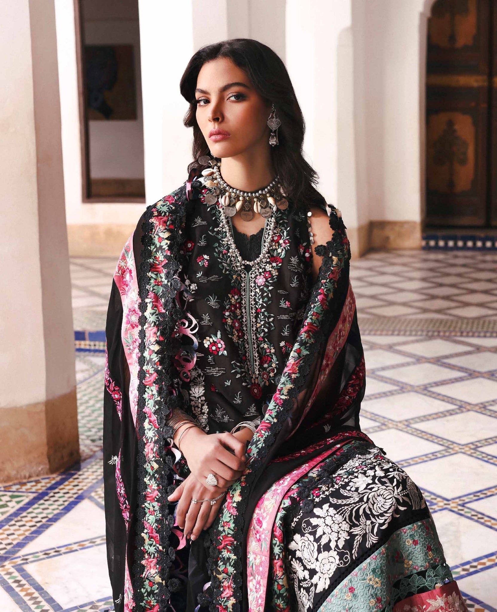 REPUBLIC LAWN PREMIUM UNSTITCHED D-3B EMB 3PC
