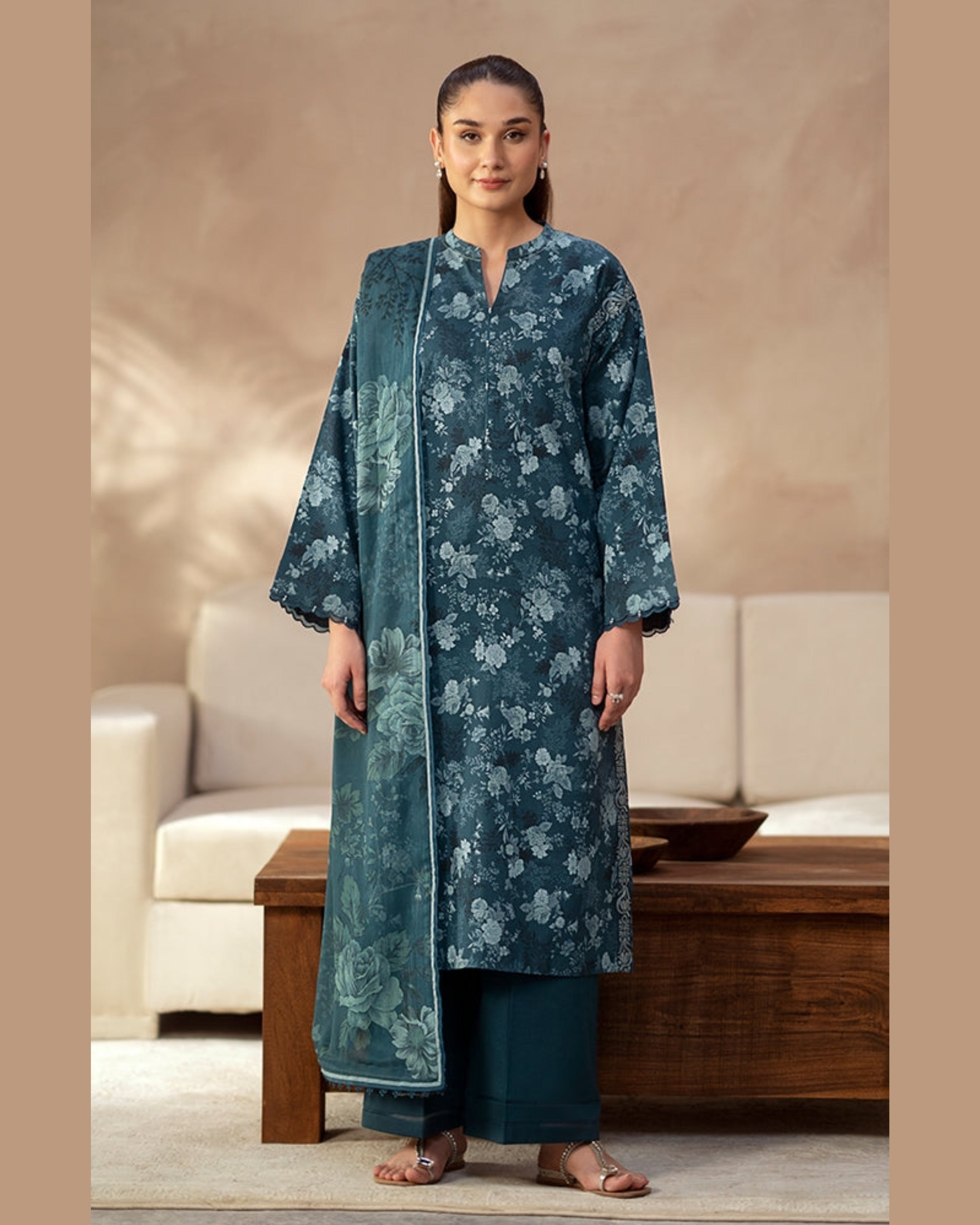 SAYA LAWN PRINTED UNSTICH 3PC