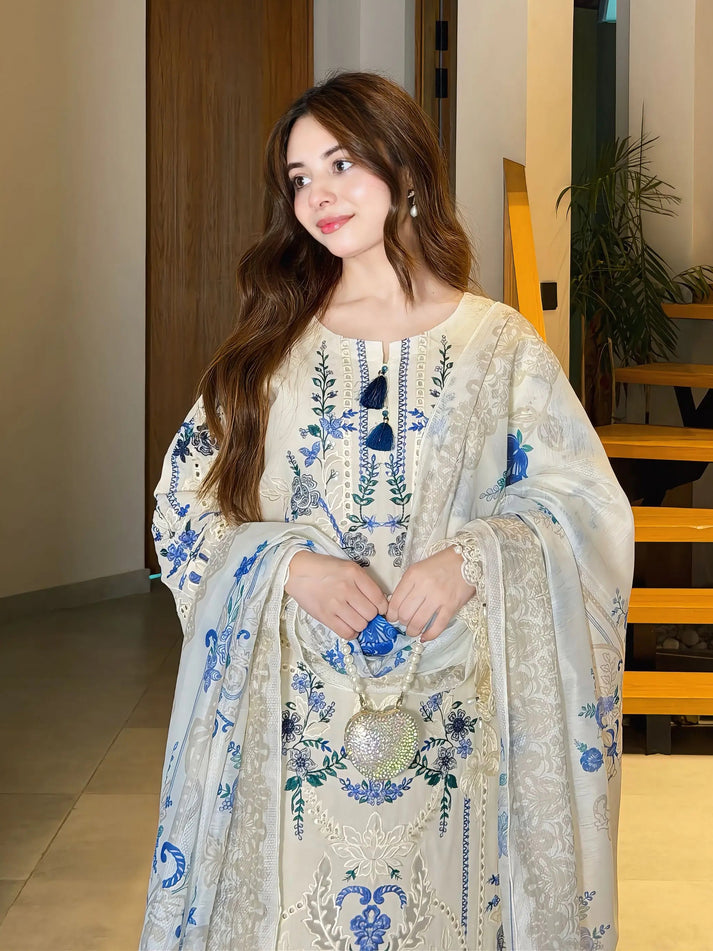 Silayi | Emb Unstitched Dhanak 3pc
