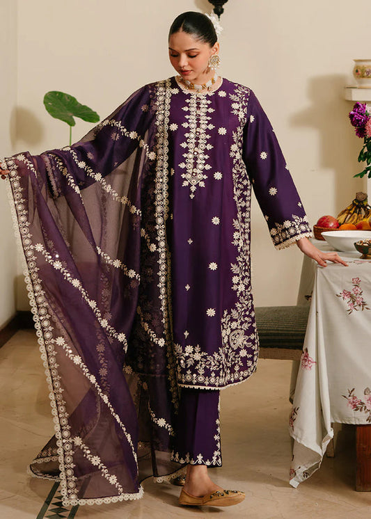 CROSS STITCH DHANAK UNSTITCHED EMB 3PC