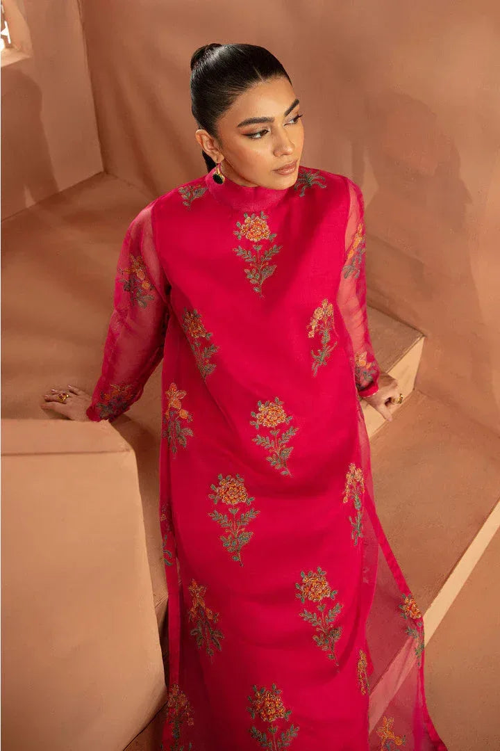 MARIA.B ORGANZA UNSTITCHED EMB 2PC - City Cloth House